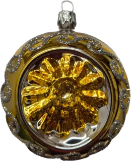 koule pr. 8cm / 6121 / reflektor zlatý